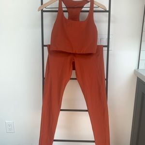Girlfriend collective set - red/burnt orange size M